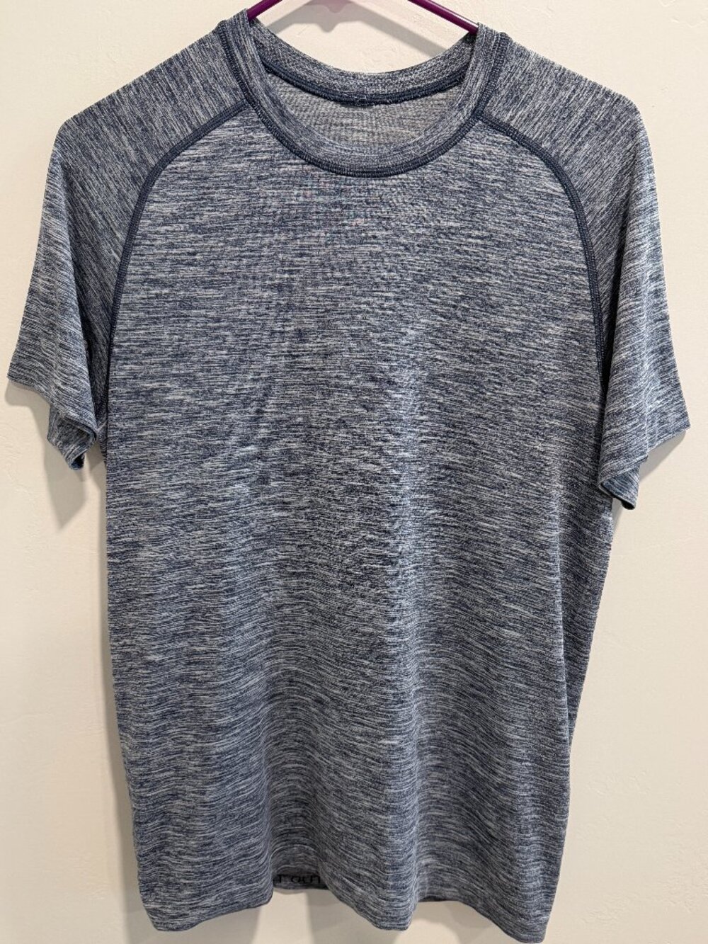 Lululemon Mens Swiftly Tech Vented Lightweight Shirt Navy Heathered Size Small